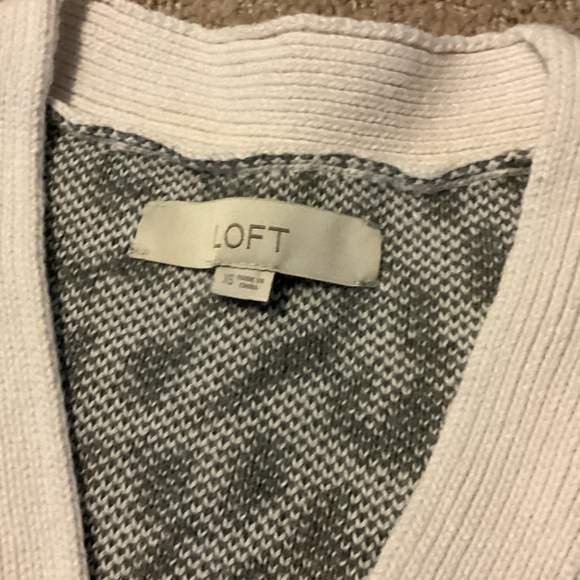 LOFT Animal Print Sweater in Black and White - Picture 3 of 3